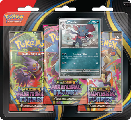 Pokémon TCG: Mega Evolution: Phantasmal Flames - 3-Pack Blister Pack