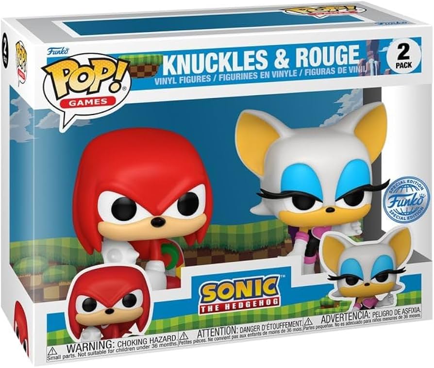 Funko POP! - Sonic the Hedgehog: Knuckles & Rouge, 2-Pack
