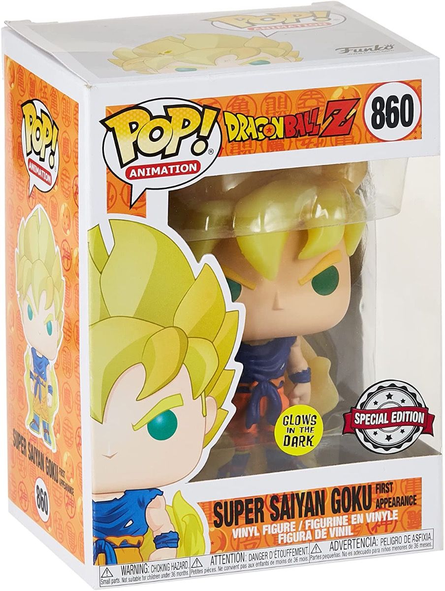 Funko POP! - Dragon Ball Z: Super Saiyan Goku (First Appearance) #860 (Special Edition) (Glows in the Dark)