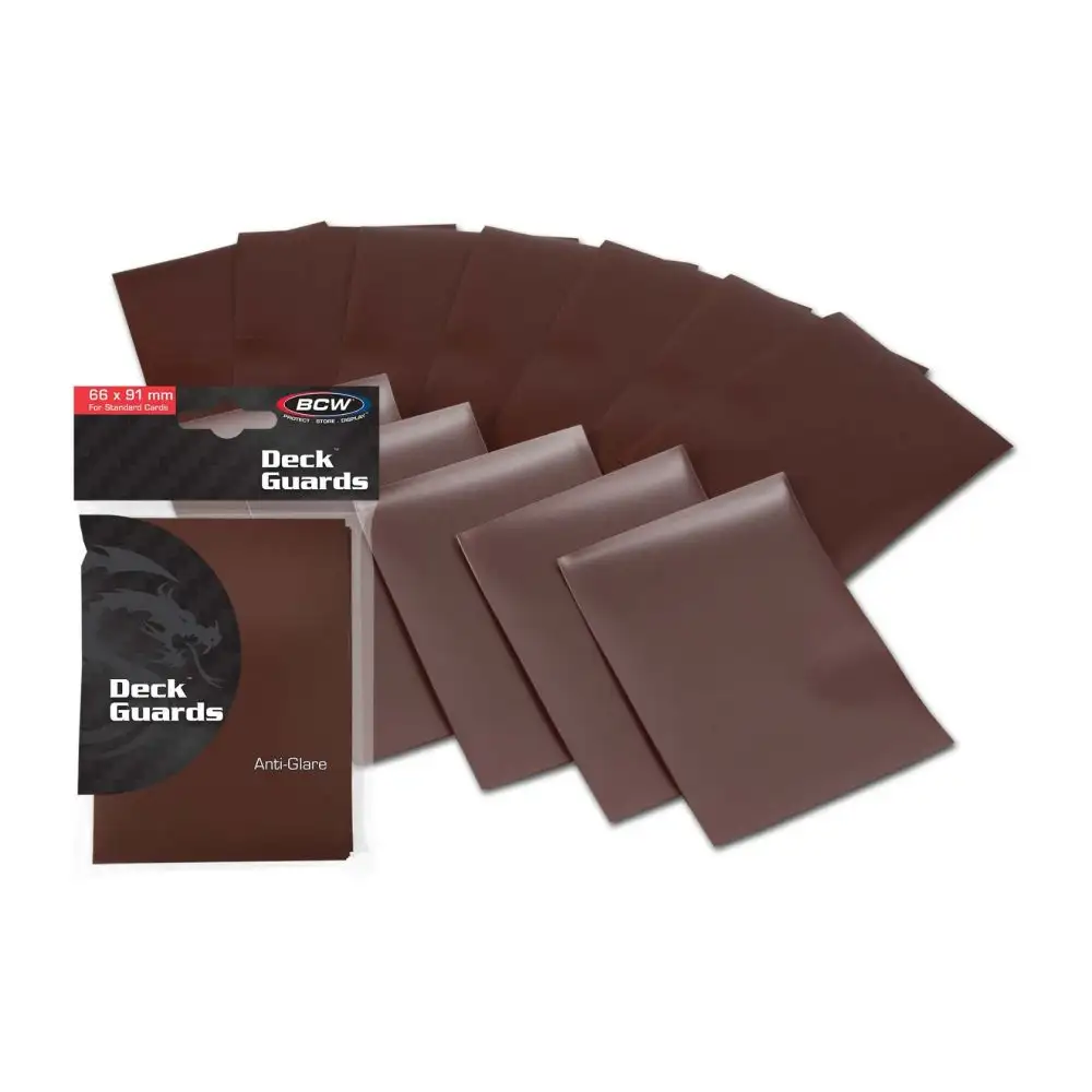 BCW: Deck Guard - Double Matte (50 stk.) Card Sleeves BCW Brun