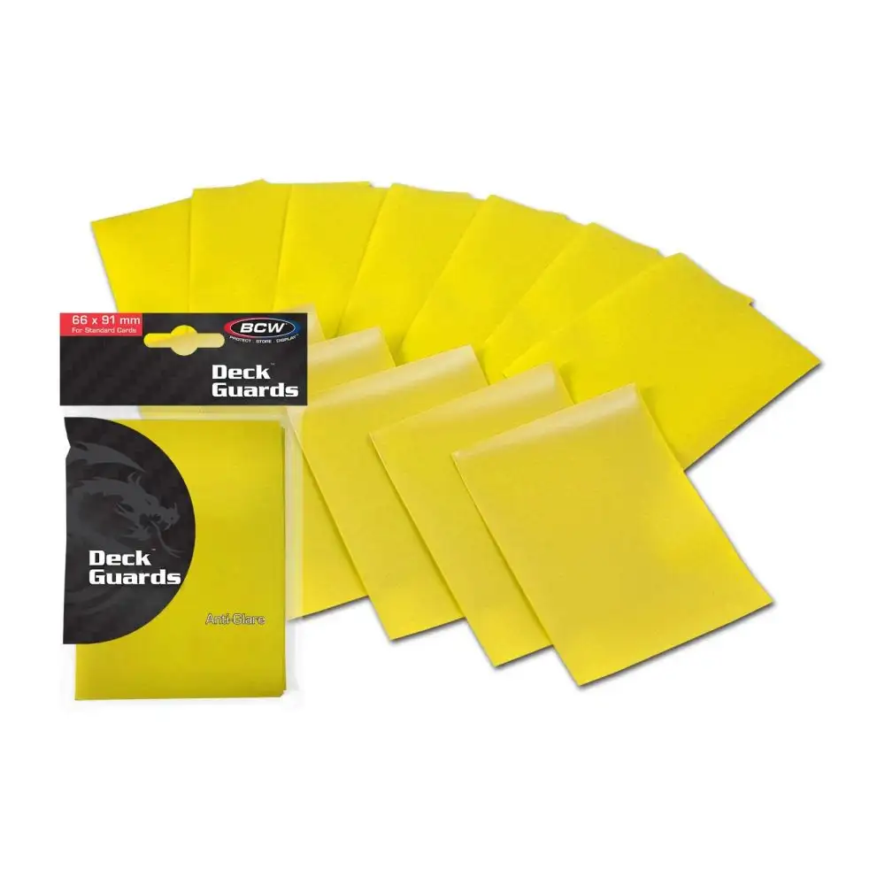BCW: Deck Guard - Double Matte (50 stk.) Card Sleeves BCW Gul