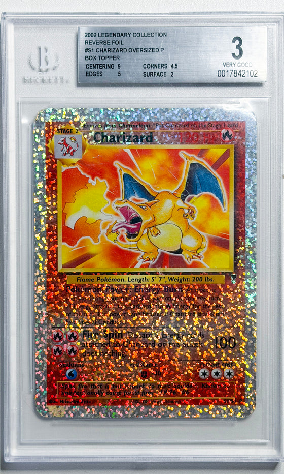 Charizard #S1 - Box Topper - Legendary Collection - BGS 3