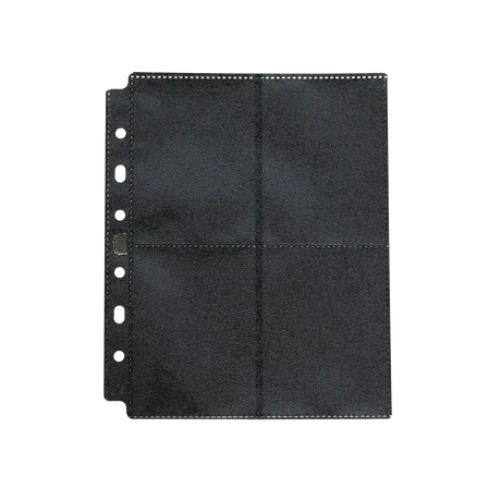 Dragon Shield: 8-Pocket Pages (Sort) (50 stk. mappelommer)