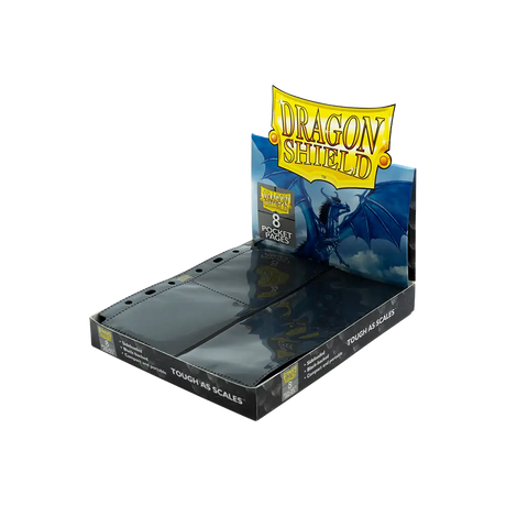 Dragon Shield: 8-Pocket Pages (Sort) (50 stk. mappelommer)