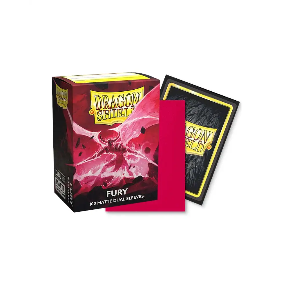 Dragon Shield: Dual Matte Sleeves (100 stk.) Kartotekskortlommer Dragon Shield Fury