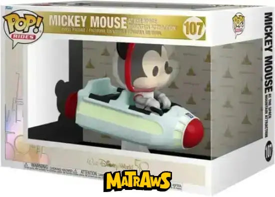Funko POP! - Disney: Mickey Mouse at the Space Mountain Attraction (Super Deluxe) #107 Action- og legetøjsfigurer Funko POP!
