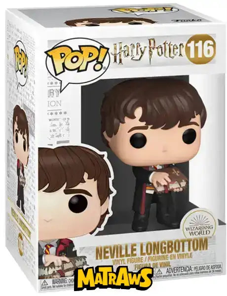 Funko POP! - Harry Potter: Neville Longbottom with Monster Book #116 Action- og legetøjsfigurer Funko POP!