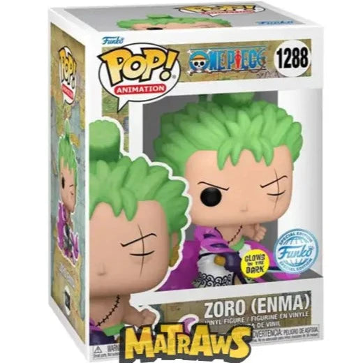 Funko Pop! - One Piece: Zoro (Enma) #1288 Special Edition (Glows In The Dark) Action- Og