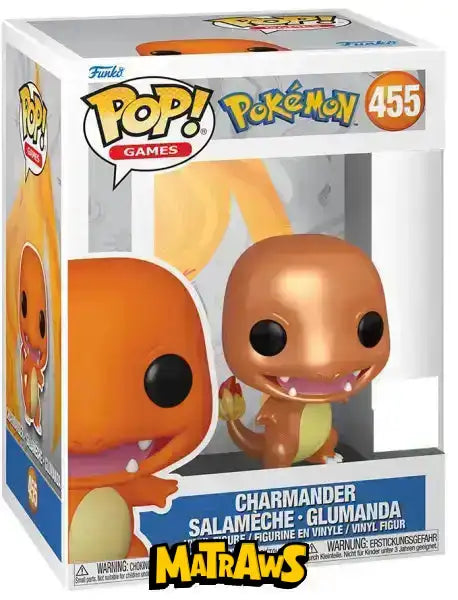 Funko POP! - Pokémon: Charmander (Metallic) #455 Action- og legetøjsfigurer Funko POP! 