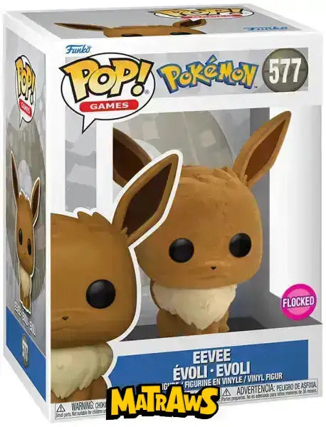 Funko POP! - Pokémon: Eevee (Flocked) #577 Action- og legetøjsfigurer Funko POP!