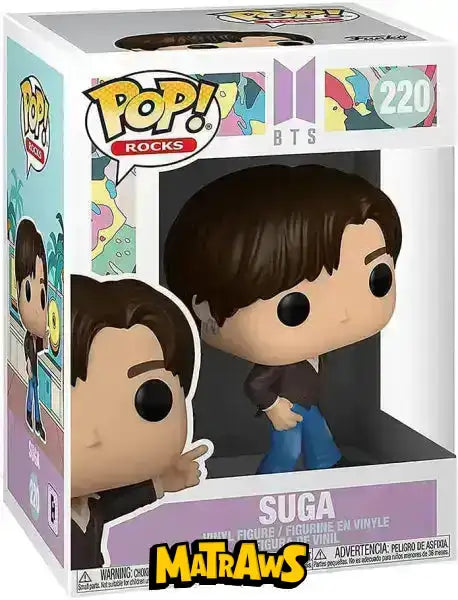 Funko POP! - Rocks: Suga (BTS) #220 Action- og legetøjsfigurer Funko POP!