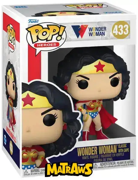 Funko POP! - Wonder Woman: Wonder Woman, Classic with Cape #433 Action- og legetøjsfigurer Funko POP!