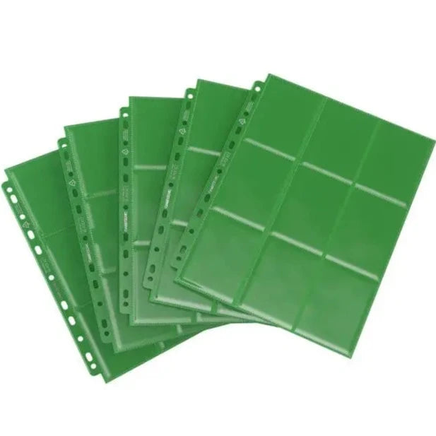GameGenic: 18-Pocket Pages (10 stk. ) - Mappelommer Kortspil – tilbehør GameGenic Grøn
