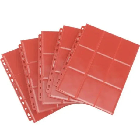 GameGenic: 18-Pocket Pages (10 stk. ) - Mappelommer Kortspil – tilbehør GameGenic Rød
