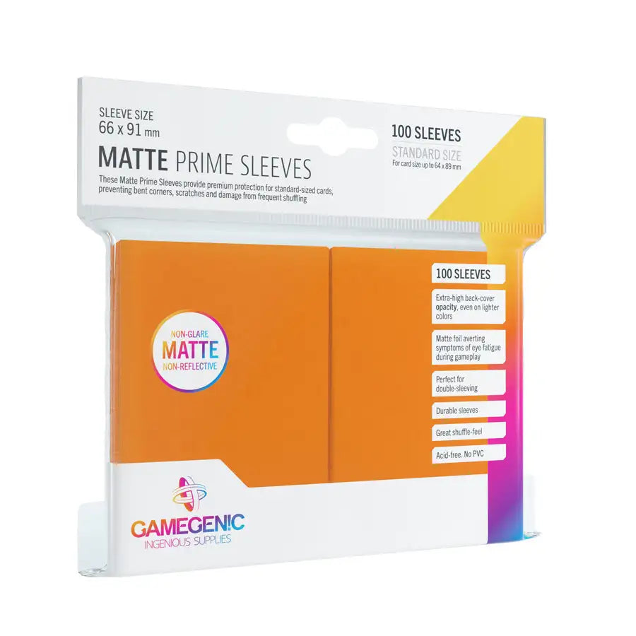 Gamegenic: Matte Prime Sleeves - Orange (100 stk.) Sleeves Gamegenic
