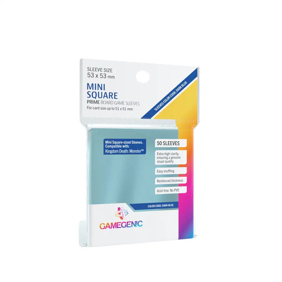 GameGenic: Prime Mini Square Sleeves (51x51mm) - 50 stk. Sleeves Gamegenic