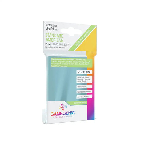 GameGenic: Prime Standard American Sleeves (59x91mm) - 50 stk. Sleeves Gamegenic