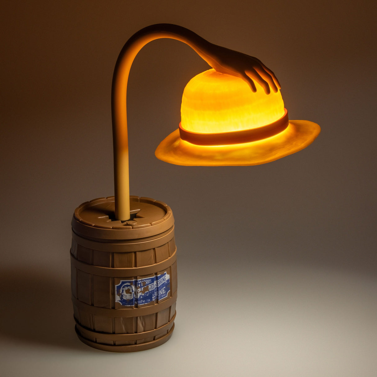 One Piece: Justérbar Bordlampe - Straw Hat (28 cm)