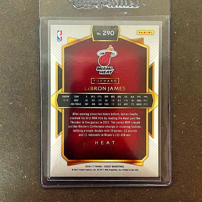 LeBron James - Select #290 2016-17 Silver Prizm Sportssamleobjekter Panini