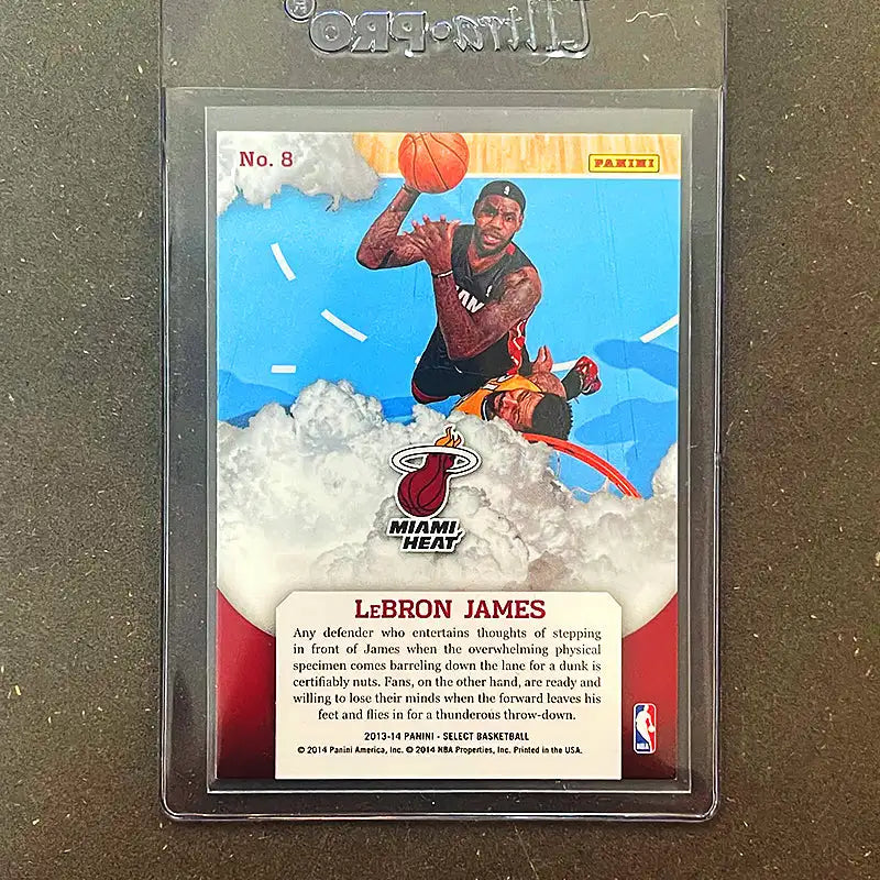 LeBron James - Select Sky High #8 2013-14 Sportssamleobjekter Panini