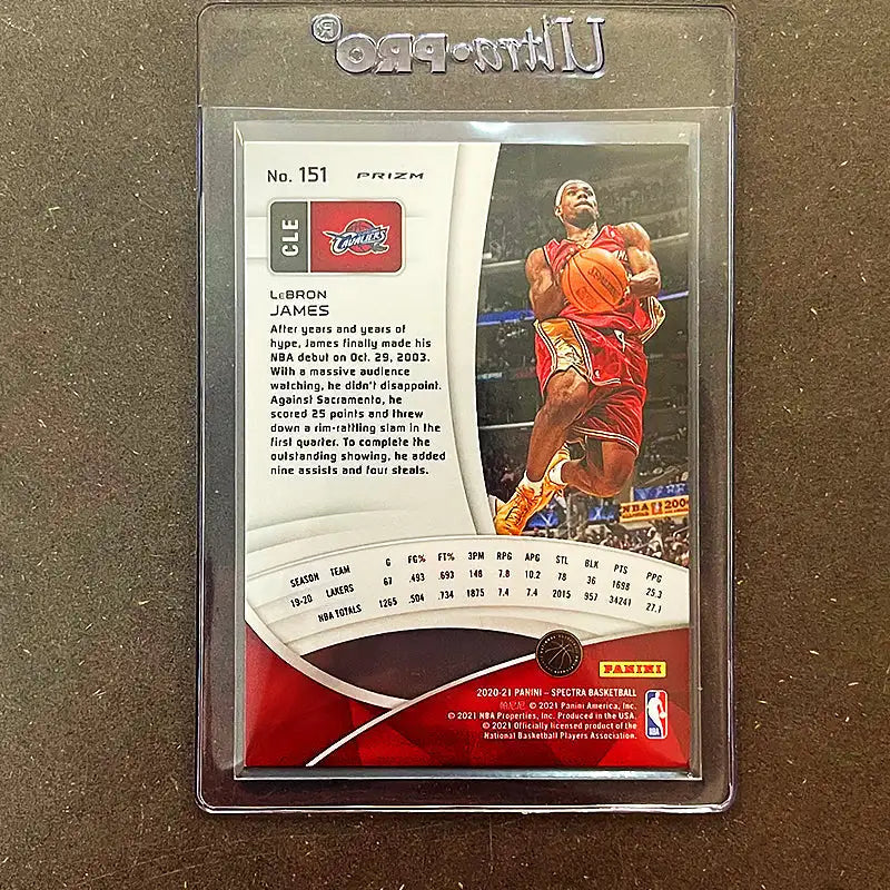 LeBron James - Spectracular Debut #151 2020-21 Prizm Sportssamleobjekter Panini