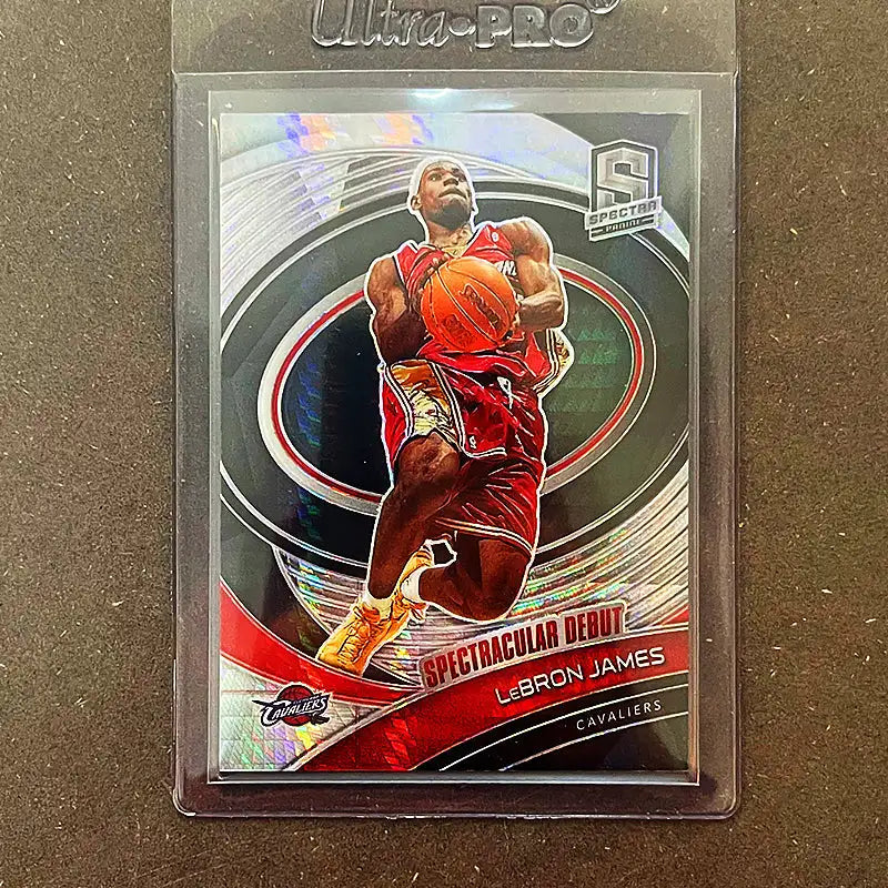 LeBron James - Spectracular Debut #151 2020-21 Prizm Sportssamleobjekter Panini