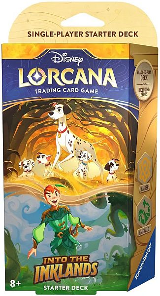 Lorcana TCG: Set 3 - Into the Inklands - Starter Deck: Amber/Emerald (Pongo & Peter Pan)