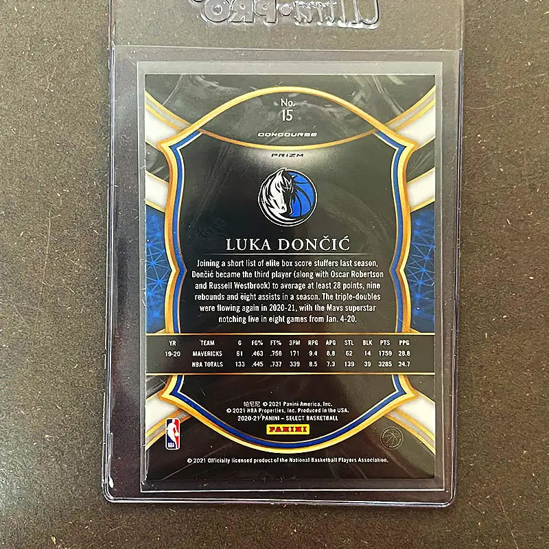 Luka Dončić - Select #15 2020-21 Shimmer Prizm Sportssamleobjekter Panini