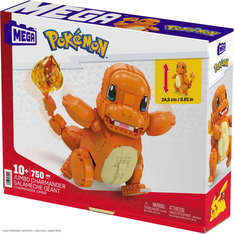 Mega Construx: Pokémon - Jumbo Charmander Construction Set - 25 cm Konstruktionssæt Mega Construx