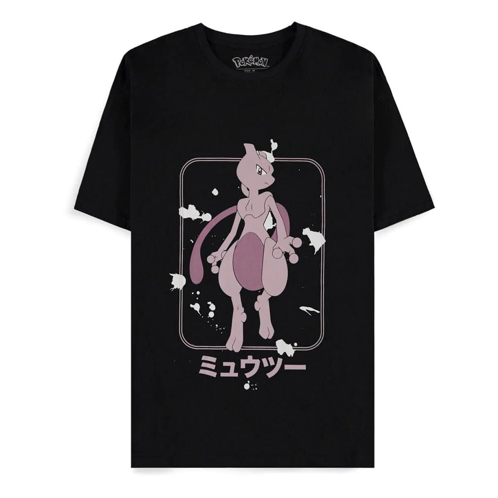Pokémon T-Shirt: Mewtwo (Sort)
