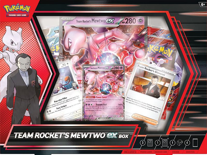 Pokémon TCG: Team Rocket's Mewtwo ex Box