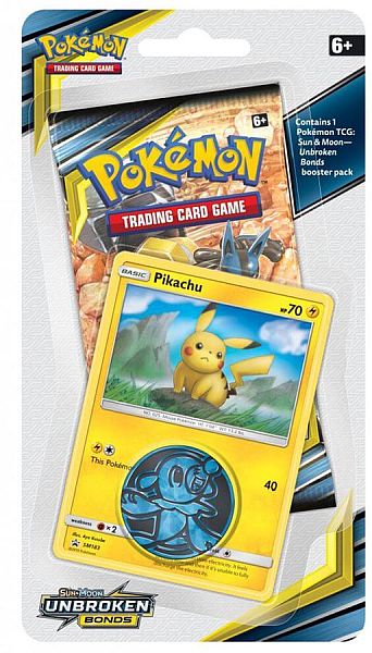 Pokémon: Sun & Moon Unbroken Bonds Checklane Blister - 1-Pack (Pikachu)