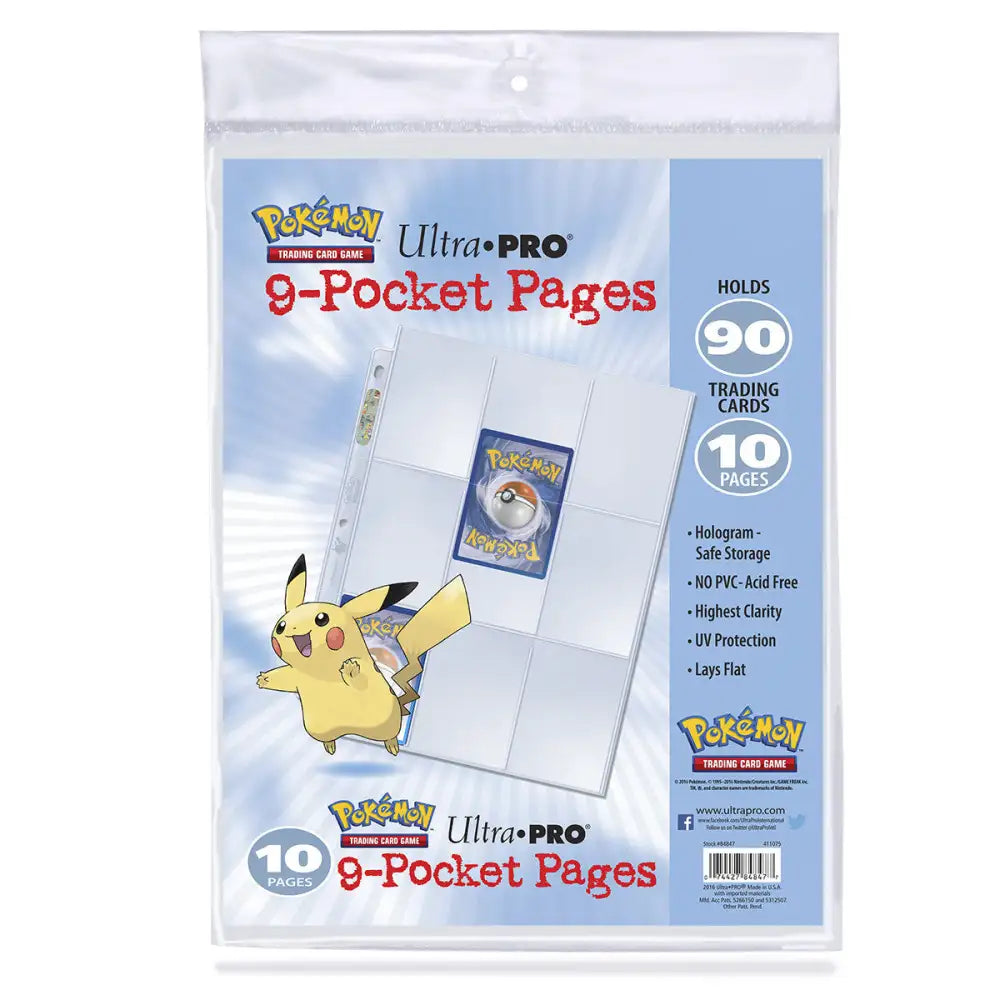 Pokémon: 9-Pocket Mappelommer (10 stk.) Card Game Accessories Ultra Pro