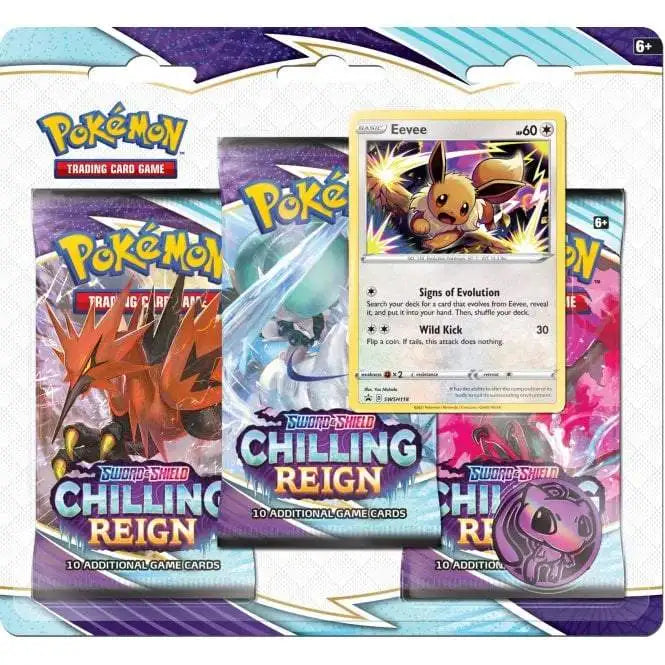 Pokémon TCG: Chilling Reign 3-pack Blister Pokémon TCG Pokémon Eevee