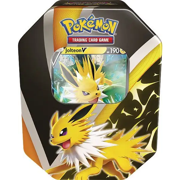 Pokémon TCG: Eevee Evolutions Tin (flere varianter) Pokémon Tin Matraws Shop Jolteon V