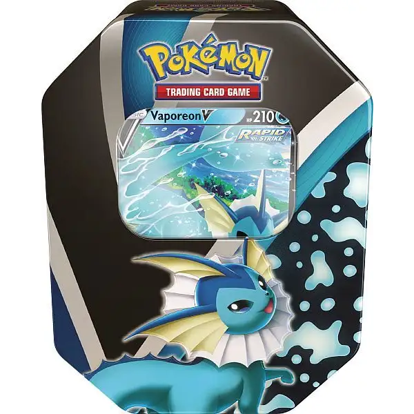 Pokémon TCG: Eevee Evolutions Tin (flere varianter) Pokémon Tin Matraws Shop Vaporeon V