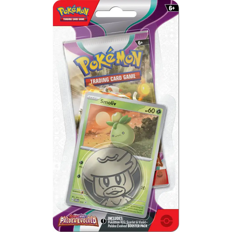 Pokémon TCG: Scarlet & Violet Paldea Evolved - Checklane Blister - Smoliv Samlekort Pokémon