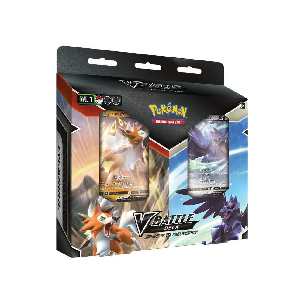 Pokémon: V Battle Deck Bundle - Lycanroc vs. Corviknight Collectible Trading Cards Pokémon