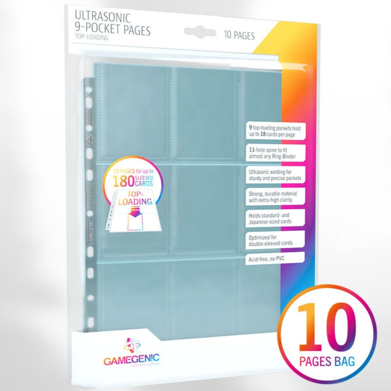 Gamegenic: Ultrasonic 9-Pocket Pages Toploading (10 stk.) - Plads til 180 kort