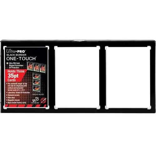 Ultra Pro: Black Border 3-Card Frame One Touch 35 pt. Magnetic Holder Tilbehør Ultra Pro