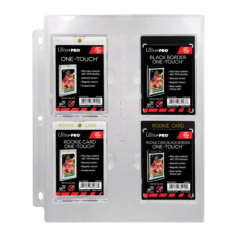 Ultra Pro: ONE-TOUCH Display 4-Pocket Page (23pt - 100pt) Kortspil – tilbehør Ultra Pro