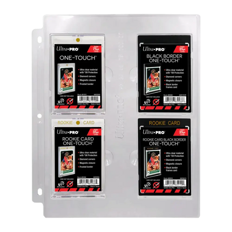 Ultra Pro: ONE-TOUCH Display 4-Pocket Page (23pt - 100pt) Kortspil – tilbehør Ultra Pro