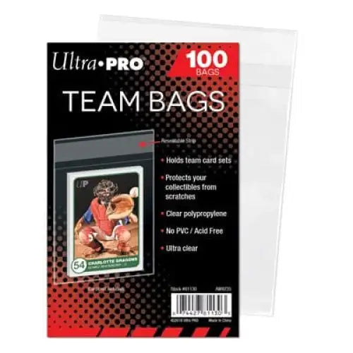 Ultra Pro: Team Bags Resealable (100 stk.) Card Game Accessories Ultra Pro