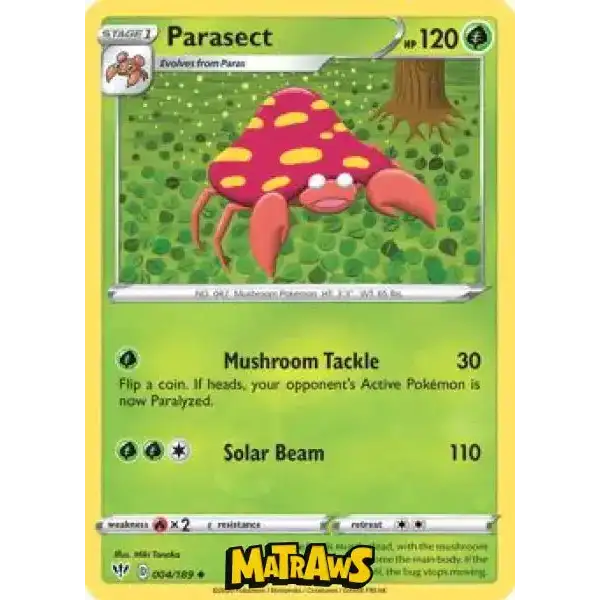 (004/189) Parasect Enkeltkort Darkness Ablaze 