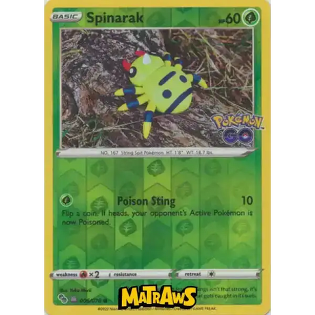 (006/078) Spinarak - Reverse Enkeltkort Pokémon GO TCG 