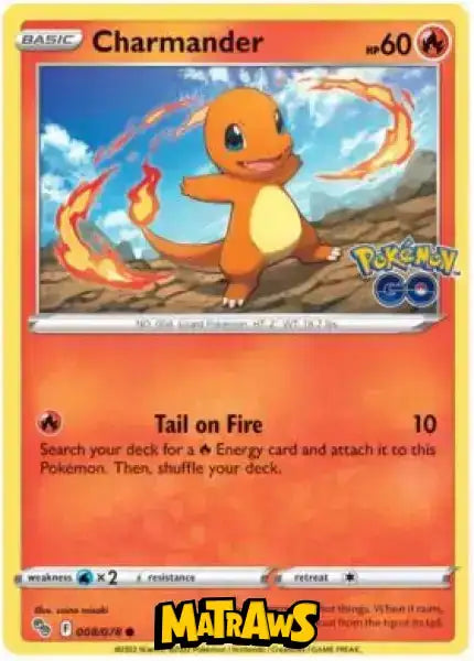 (008/078) Charmander Enkeltkort Pokémon GO TCG 