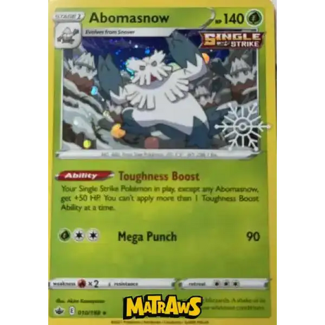 (010/198) Abomasnow - Cosmos Holo - Snow Stamp Enkeltkort Chilling Reign 