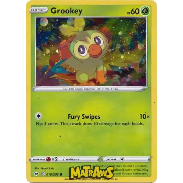 (010/202) Grookey - Cosmos Holo Enkeltkort Sword & Shield 