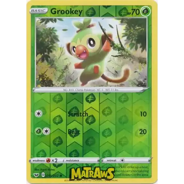 (011/202) Grookey - Reverse Enkeltkort Sword & Shield 