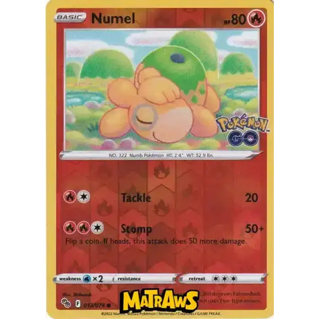 (013/078) Numel - Reverse Enkeltkort Pokémon GO TCG 
